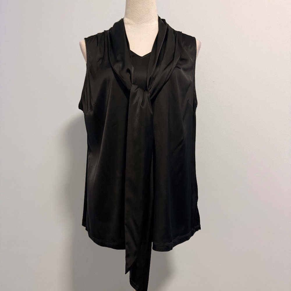 Soft Surrounding‎ Women's Rivieria Dressy Satin Sleeveless Top Size Large
